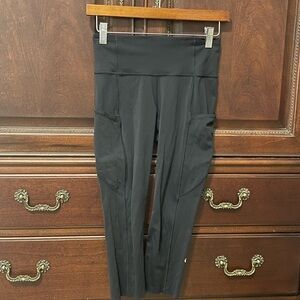 Lululemon Fast & Free 19” Leggings, Black, Size 4.